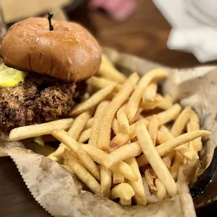 The little red hen with garlic fries