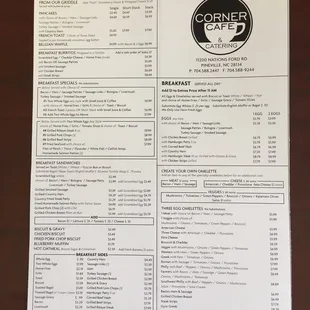 The menu is huge; plus specials listed on the board