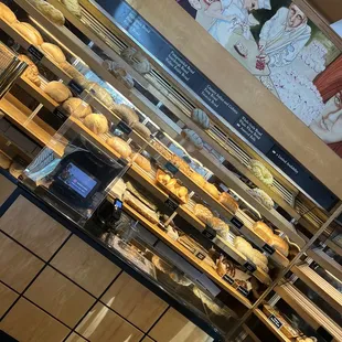 a display of baked goods