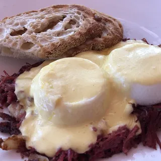 CC's Scratch Corned Beef Hash and Farm Poached Eggs