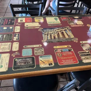The table tops