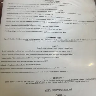 Breakfast Menu