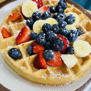 waffles, food