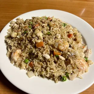 Chicken and shrimp fried rice