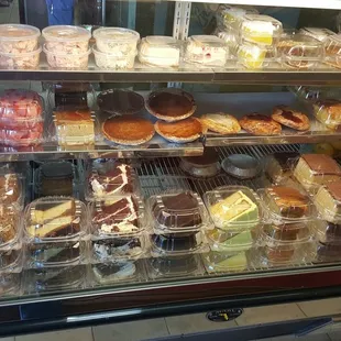 Salads cakes and pies  (most are bought from Giant and sliced every morning.
