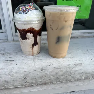 Kids Frapple and Chai Tea Latte