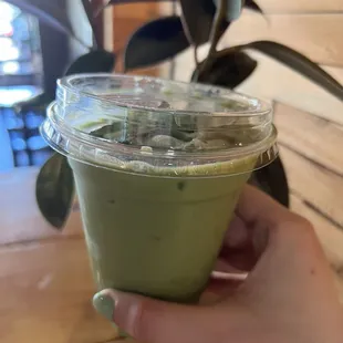 Iced Matcha with Oatmilk