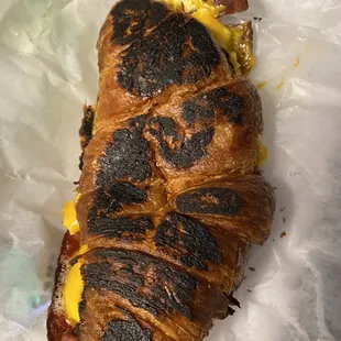 Burnt croissant