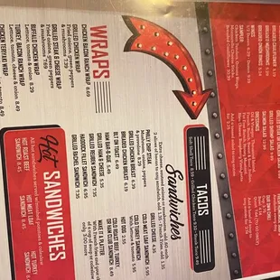 a menu for a coffee shop