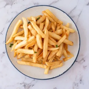 A satisfying plate of french fries.