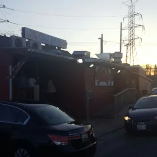 cars parked on the side of the road