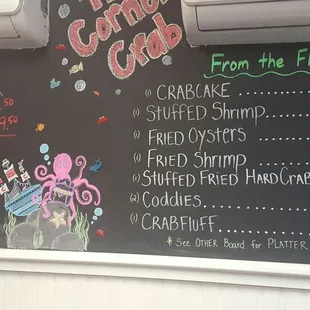 menu and prices
