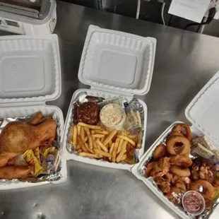 All kinds of fried food platters Perfect for a late night dinner