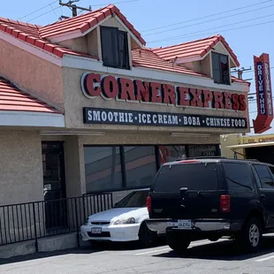 the front of the restaurant