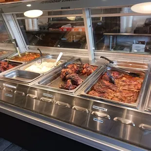 Some of the hot food selections.