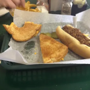 An unremarkable Chili Dog, and a toasted Pimento Cheese Sandwich - had a little kick, underlying sweetness.