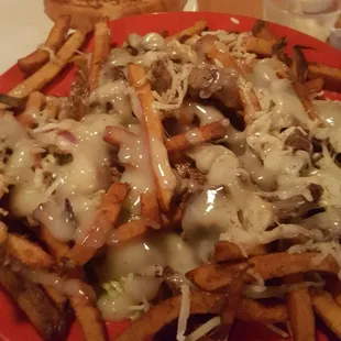 Steak salad...  One of the best in the county.