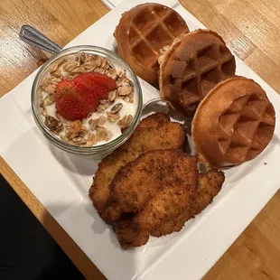 waffles, food