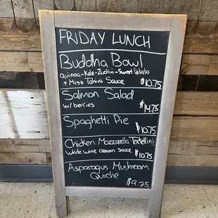Menu different each day