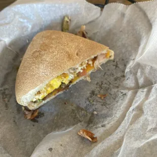 Brunch bagel w/ turkey