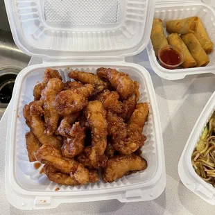 chicken wings and fried chicken, food