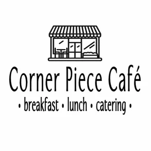 the logo for corner piece cafe