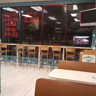 the interior of a restaurant