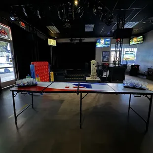 a ping pong table