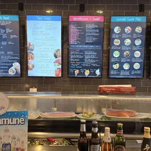 interior, sushi and sashimi