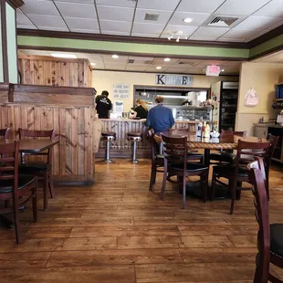the dining area of the restaurant