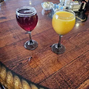 Cranberry Mimosa &amp; Orange Juice Mimosa