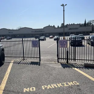 Additional parking in shopping center lot