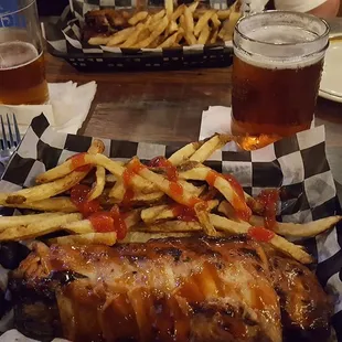Rack of ribs and french fries
