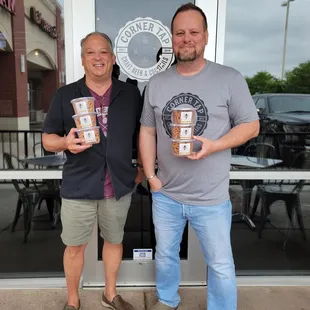 So proud to serve Kringles Gourmet Pretzels. created and hand seasoned by the gentleman on the right.