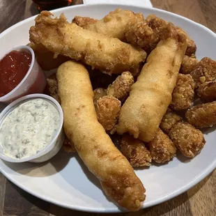 Fish &quot;sticks&quot; and tots