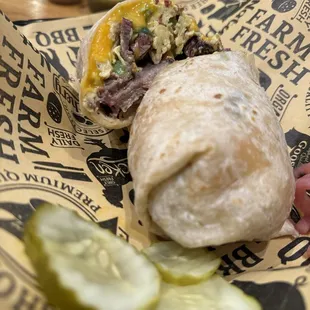Beef breakfast burrito