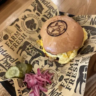 Beef Brisket Breakfast Sandwich