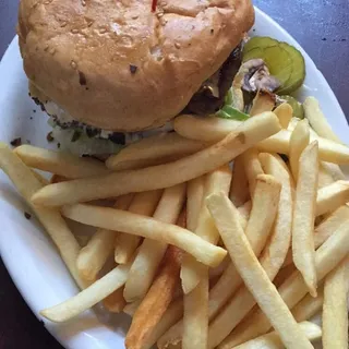 Mushroom Swiss Burger Lunch