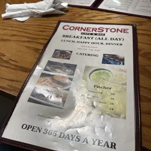 The menu