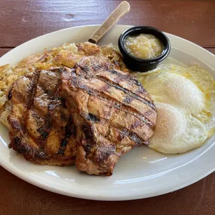 Pork Chop and Eggs