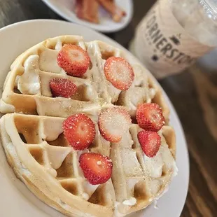 Cheesecake Waffle and bacon