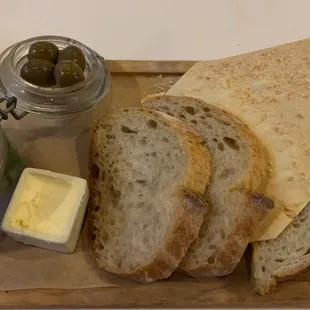 Bread and pickled veggies