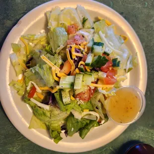 Side salad that came with half sandwich.