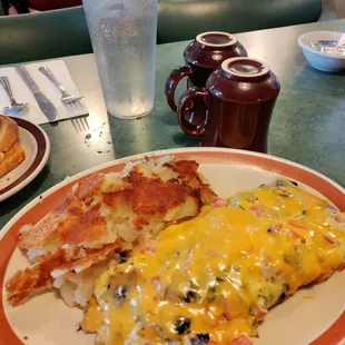 Awesome veggie omelet!