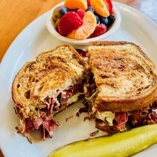 Hot Pastrami Sandwich - made with Manny&apos;s famous pastrami #lunch #breakfast #smoothies #dinner #brrakfast