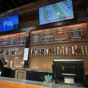 Lots of beers on tap