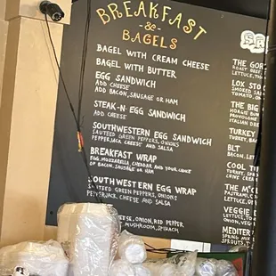 Breakfast menu
