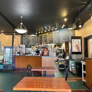 the interior of the restaurant