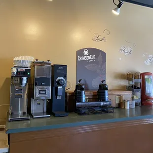coffee machines on counter