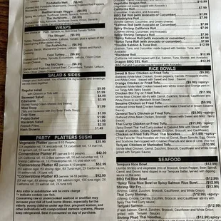 Paper menu